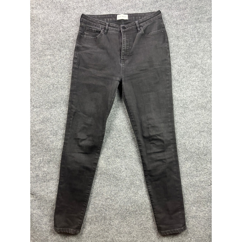 Dish Denim High Rise Skinny Jeans Womens 30 Black Faded Stretchโ Denim